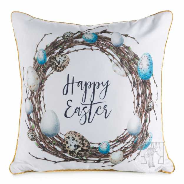 Veľkonočná obliečka na vankúš JAR/51 45x45cm biela/hnedá