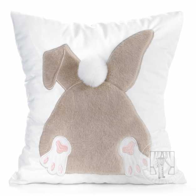 Veľkonočná obliečka na vankúš JAR/129 45x45cm biela/béžová