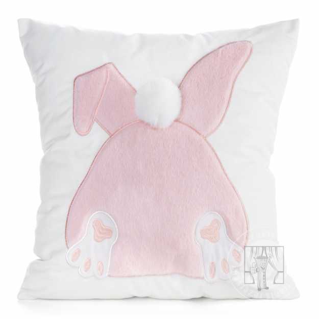 Veľkonočná obliečka na vankúš JAR/129 45x45cm biela/ružová