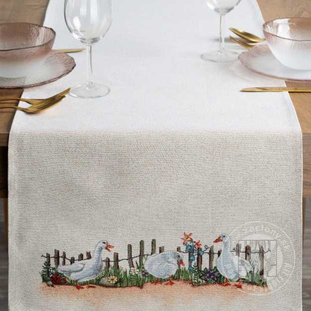 Veľkonočný gobelínový obrus 4097 45x140cm naturálny