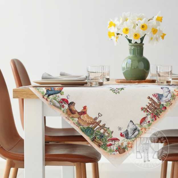 Veľkonočný gobelínový obrus 1287 100x100cm naturálny