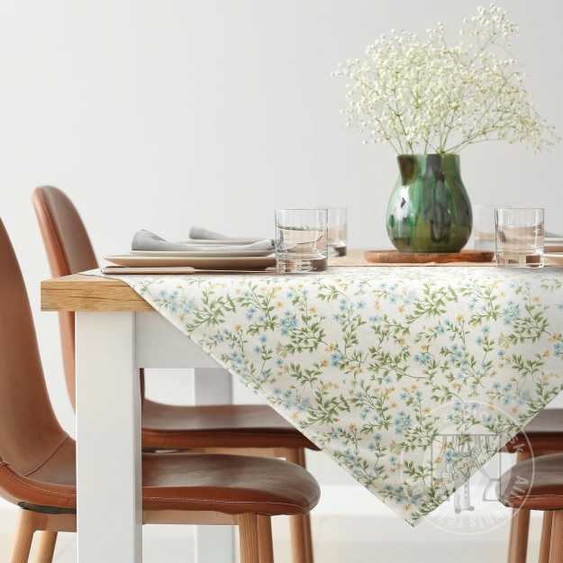 Obrus TARA krémový/zelený