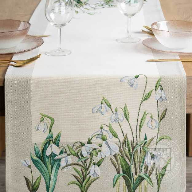 Veľkonočný gobelínový obrus 1300 45x140cm naturálny