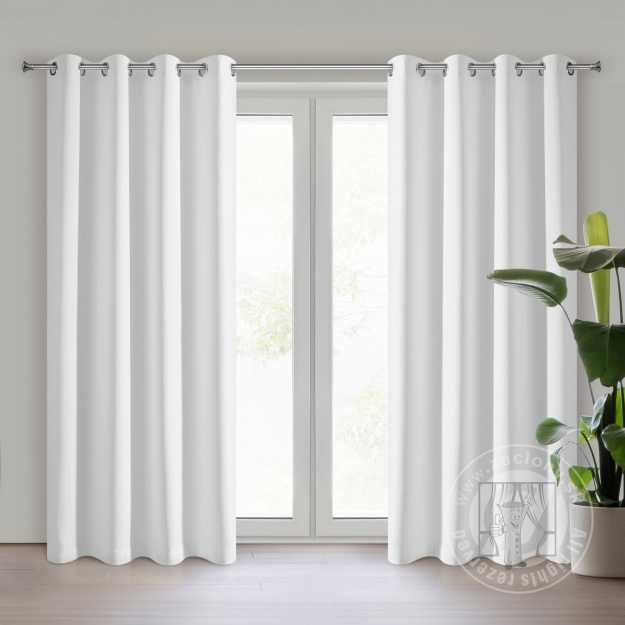 Záves NERISA na krúžkoch 140x250cm biely