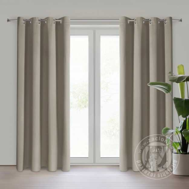 Záves NERISA na krúžkoch 140x250cm cappuccino