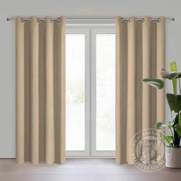 Záves NERISA na krúžkoch 140x250cm béžový