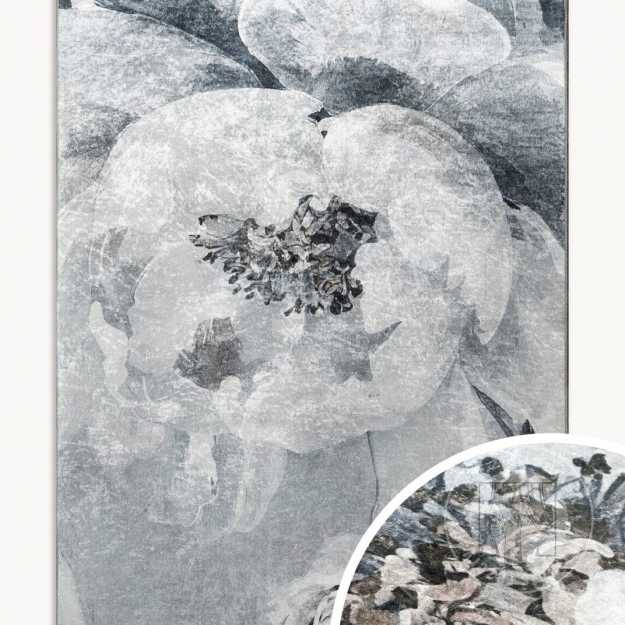 Kusový koberec LOTUS4 svetlosivý/strieborný