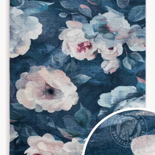 Kusový koberec LOTUS5 modrý/púdrový