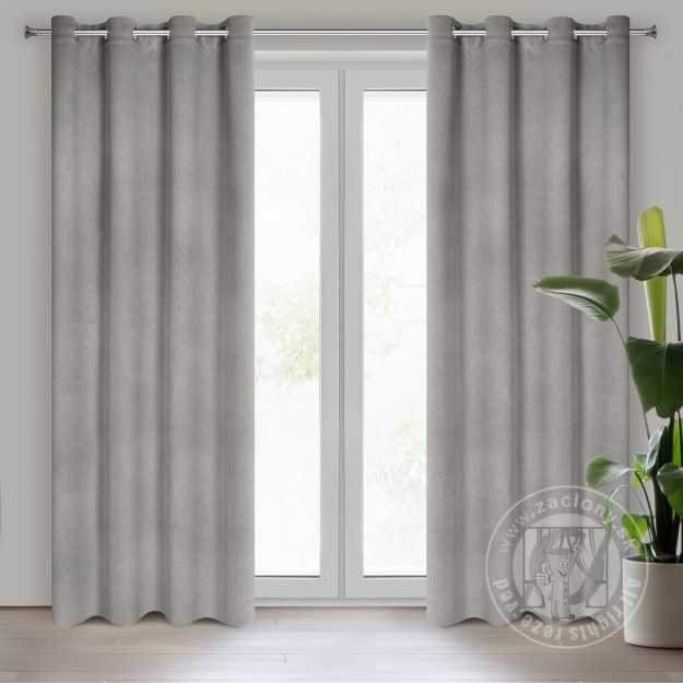 Záves AMARO na krúžkoch 135x250cm popolavý