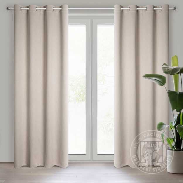 Záves AMARO na krúžkoch 135x250cm béžový