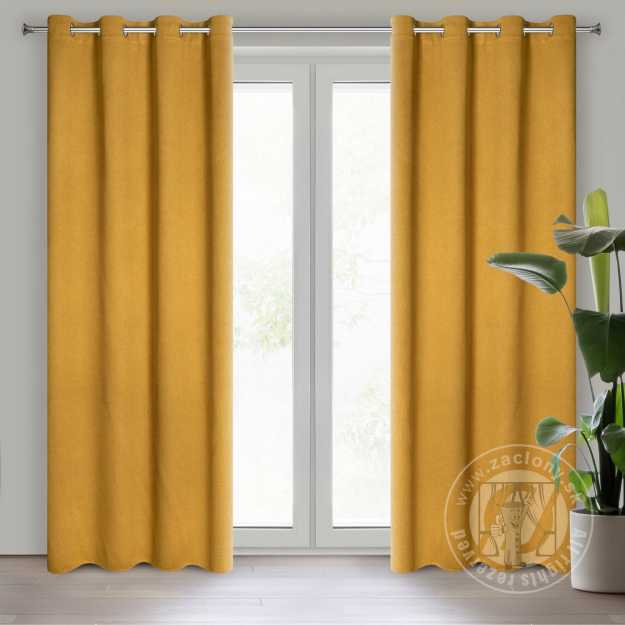 Záves AMARO na krúžkoch 135x250cm medový