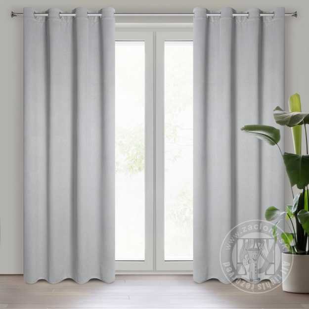 Záves AMARO na krúžkoch 135x250cm sivý