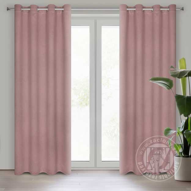 Záves AMARO na krúžkoch 135x250cm púdrový