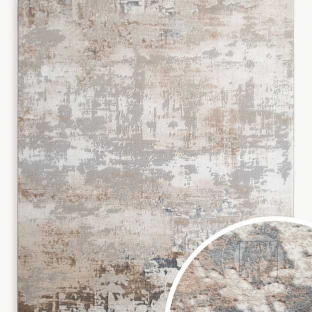 Kusový koberec ASIA2 svetlosivý/béžový