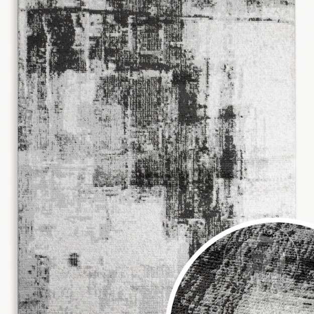 Kusový koberec ASIA3 sivý/čierny