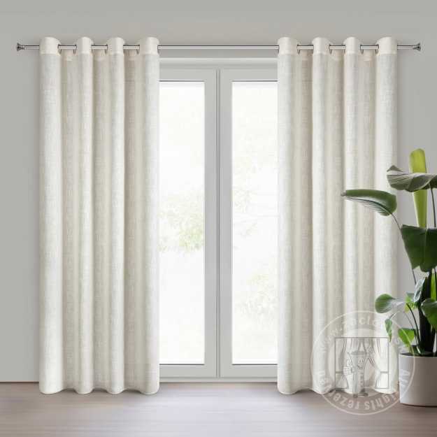 Záves ELINA na krúžkoch 135x250cm prírodný