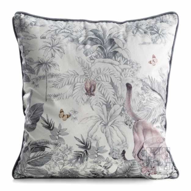  Obliečka na vankúš VELVET 45x45cm biela/sivá