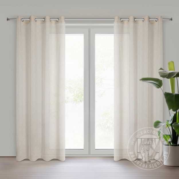Záves ANGELICA na krúžkoch 140x250cm béžový