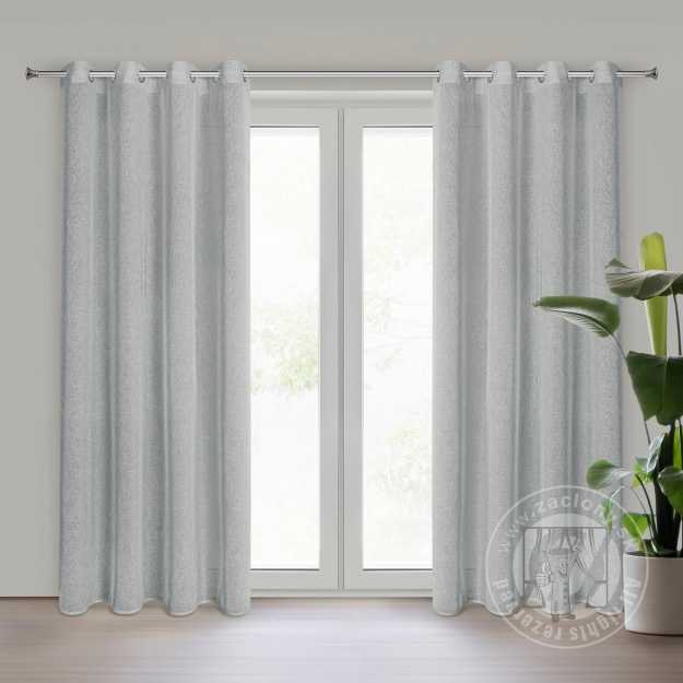 Záves ANGELICA na krúžkoch 140x250cm strieborný