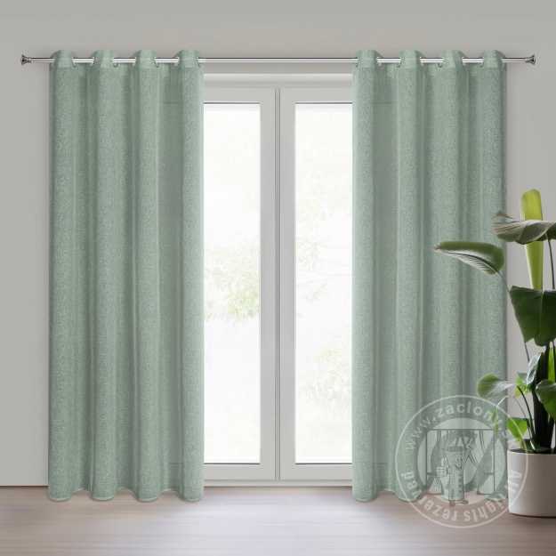Záves ANGELICA na krúžkoch 140x250cm mätový