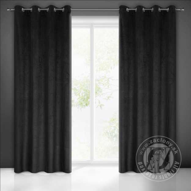 Záves LILI na krúžkoch 140x250cm čierny