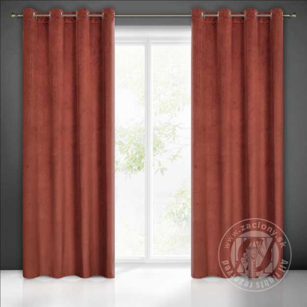 Záves LILI na krúžkoch 140x250cm tehlový