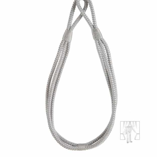 Ozdobné lanko na závesy LANA strieborné