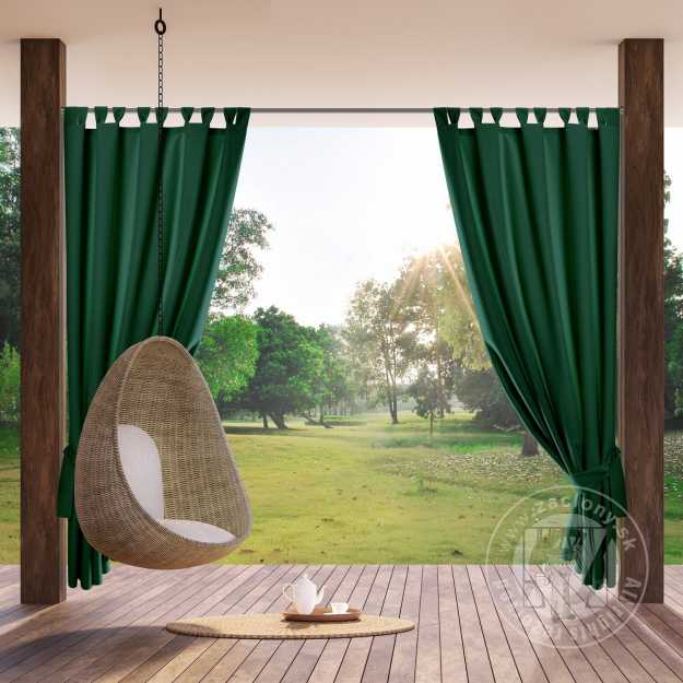 Záves na terasu GARDEN na pútkach 155x240 cm tmavozelený