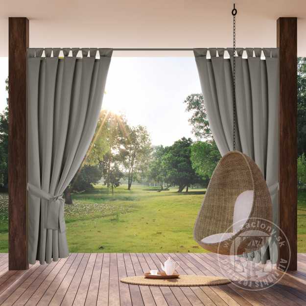 Záves na terasu GARDEN2 na pútkach 155x240 cm strieborný