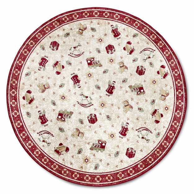 Kruhový kusový koberec Villeroy & Boch Toy´s  Delight 106217 Red Multicolour