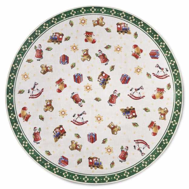Kruhový kusový koberec Villeroy & Boch Toy´s Delight 106193 Green Multicolour, bez vlasu