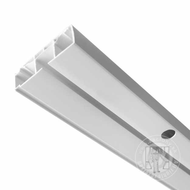 Stropná plastová koľajnica 1-drážková