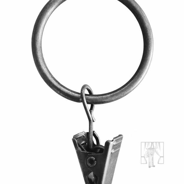 Krúžok so štipcom - strieborný 10ks