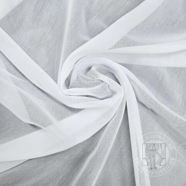 Záclona metráž 11084/01 s nekrčivou úpravou biela