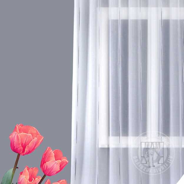 Záclona metráž 1128/810 biela