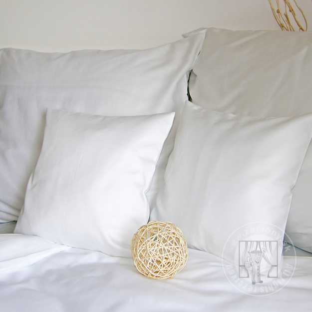 Posteľné obliečky Biely Satén 140x200cm + 70x90cm