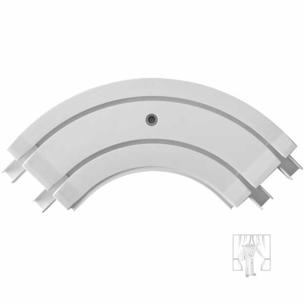 Oblúk ku plastovej koľajnici - vnútorný 2-drážkový