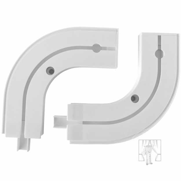 Oblúky ku plastovej koľajnici - koncové 1-drážkové - pár