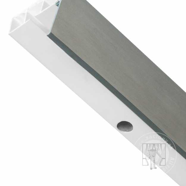 Krycia lišta ku plastovej koľajnici - nerez 5cm