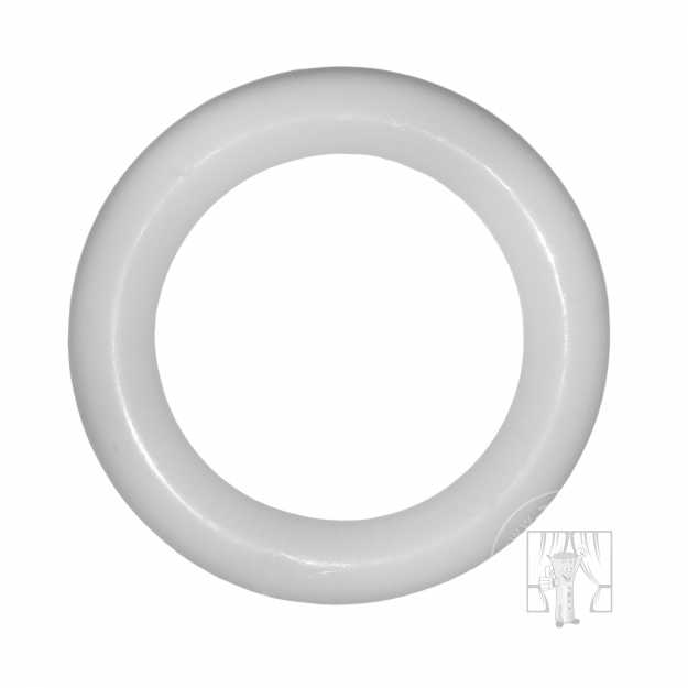 Plastový krúžok k drevenej garniži - biely