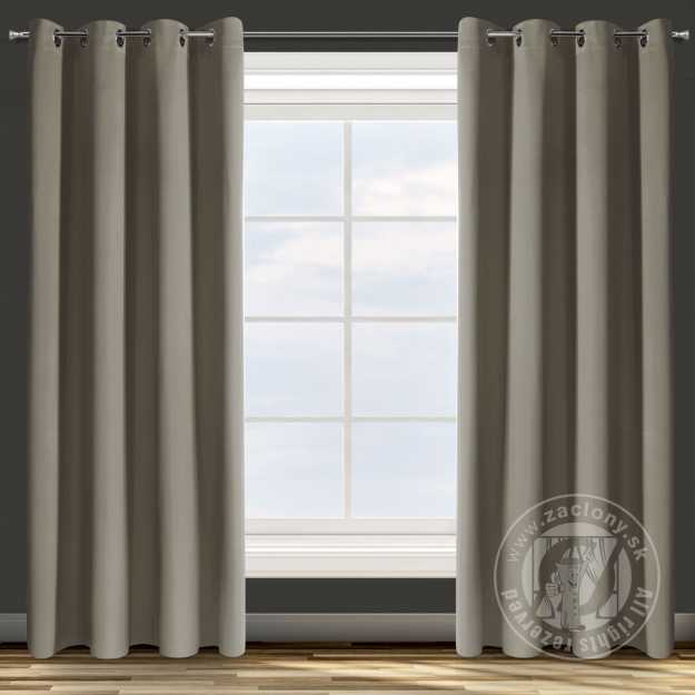 Záves PARISA na krúžkoch cappucino 135x250cm