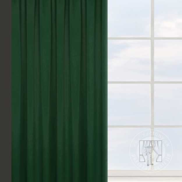 Záves PARISA na páske tmavozelený 135x270cm
