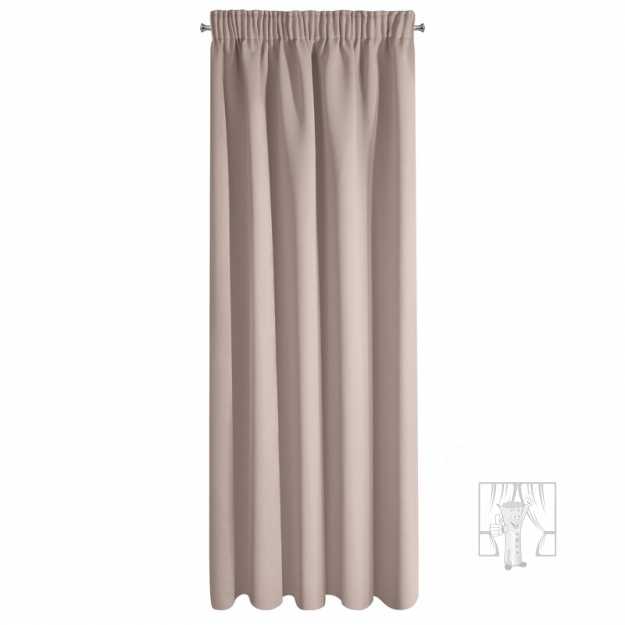 Záves LOGAN na páske 135x270cm púdrovoružový