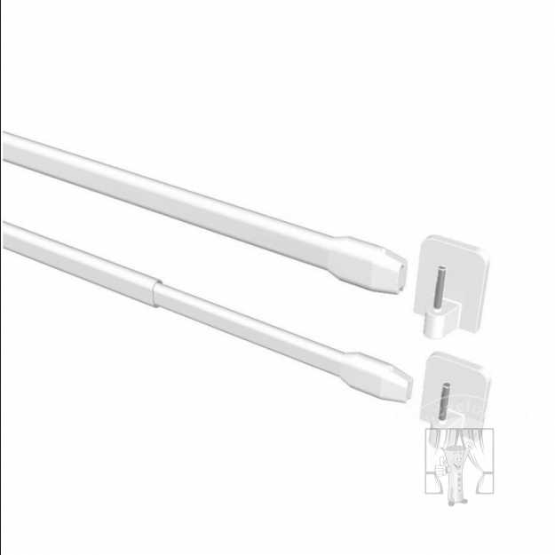 Vitrážková výsuvná tyč - 2 ks/bal Biela