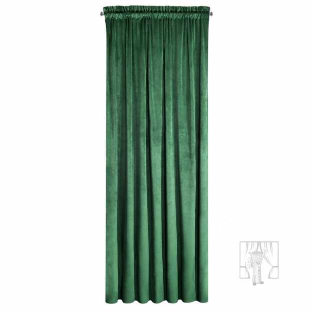 Záves PIERRE na páske tmavozelený 140x300cm