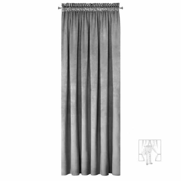 Záves PIERRE na páske oceľový 140x300cm