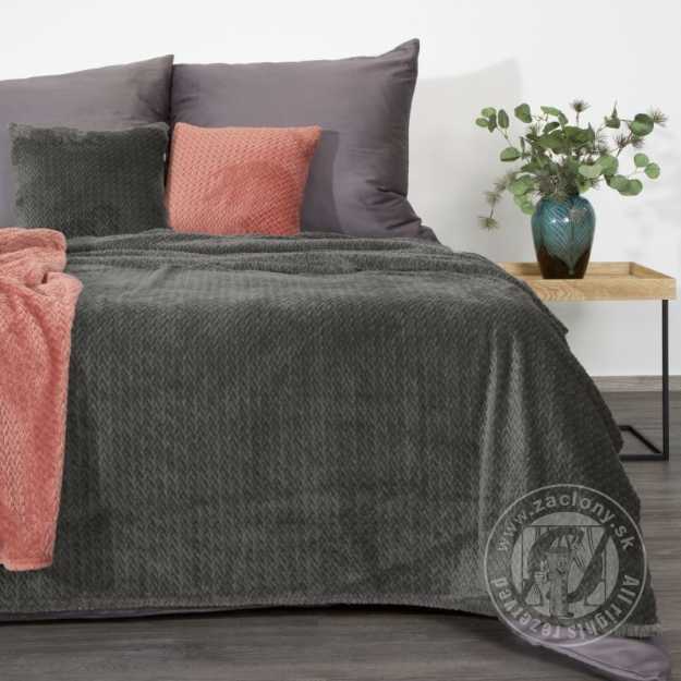 Deka z mikroflanelu CINDY3 170x210cm tmavosivá