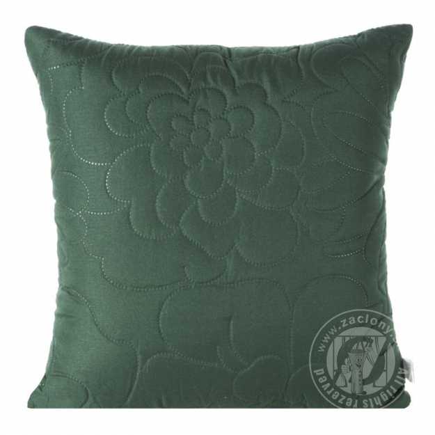 Obliečka na vankúš ALARA4 s kvetmi 40x40cm tmavozelená