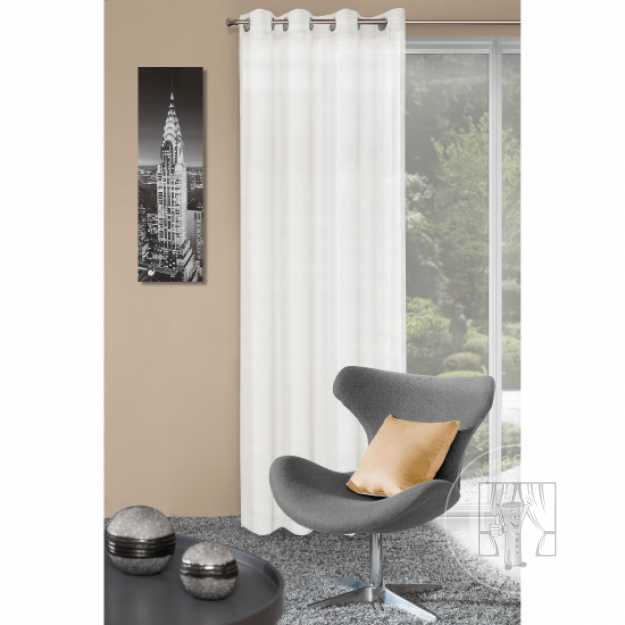 Záclona REBECCA na krúžkoch krémová 140x250 cm