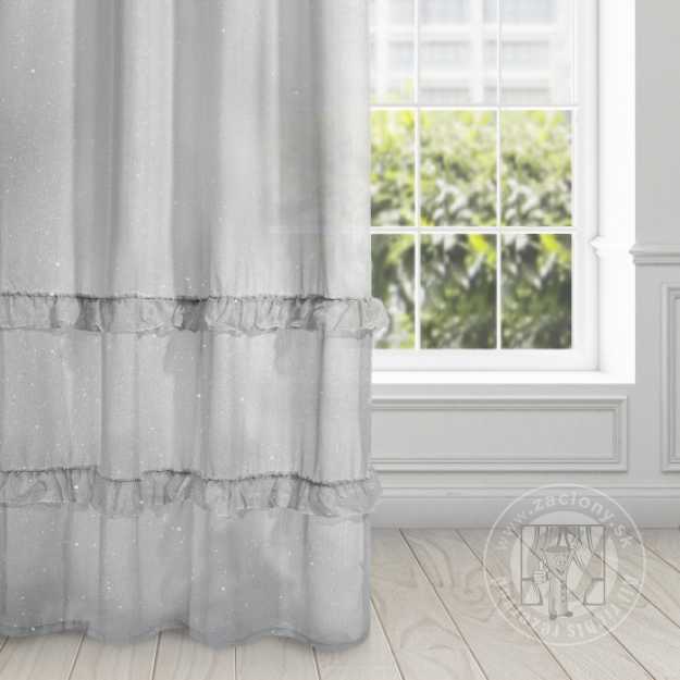 Záclona ARIANA 140x250 cm strieborná